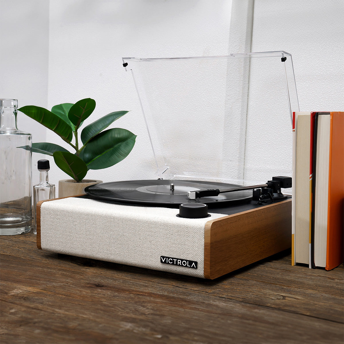 Victrola Eastwood II Bluetooth Turntable with Built-In Speakers (Oak)