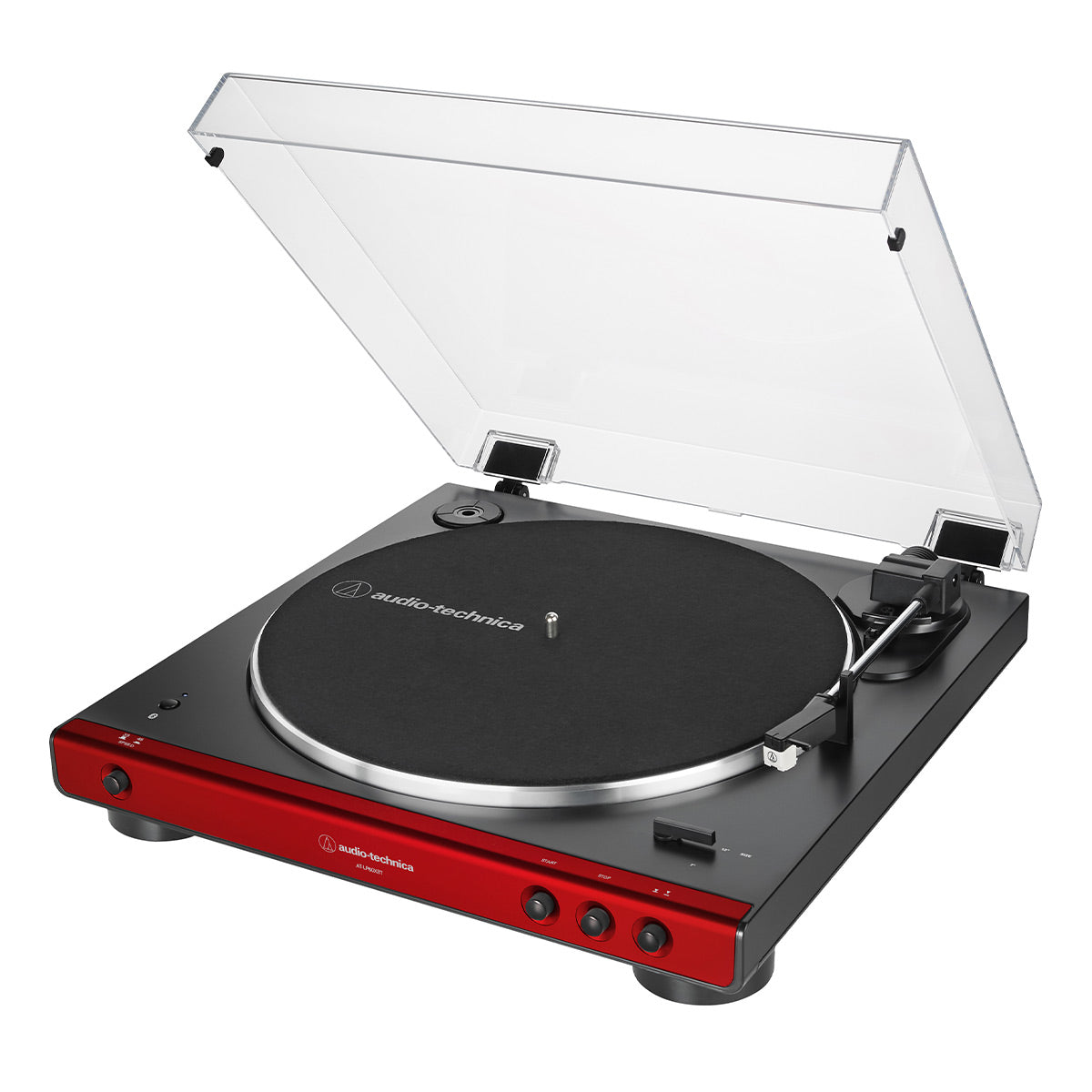 Audio-Technica AT-LP60XBT-RD Fully Automatic Belt-Drive Stereo Turntable with Bluetooth (Red)