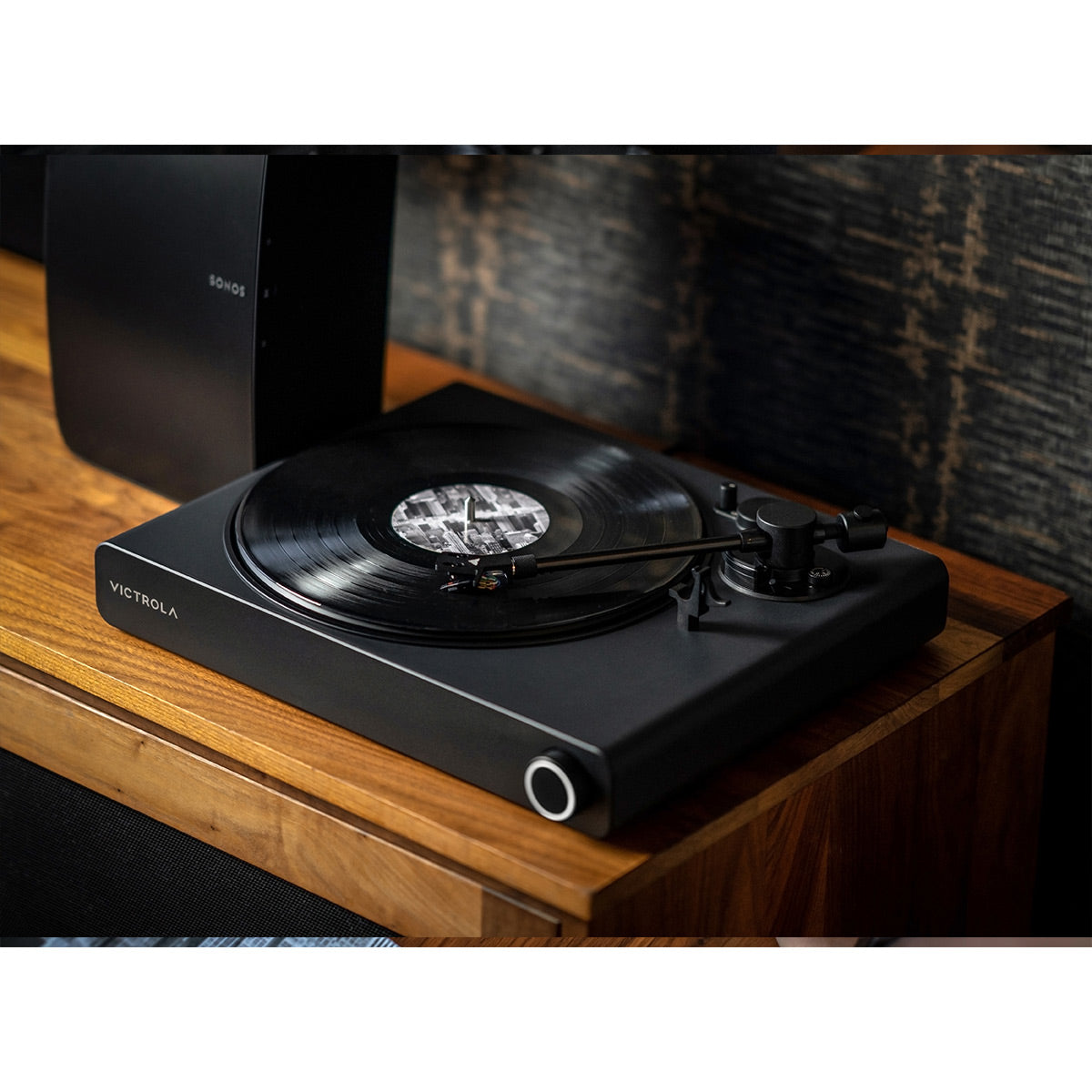 Victrola Stream Onyx Works with Sonos Wireless Turntable with Sonos Five Wireless Speaker for Streaming Music (Black)