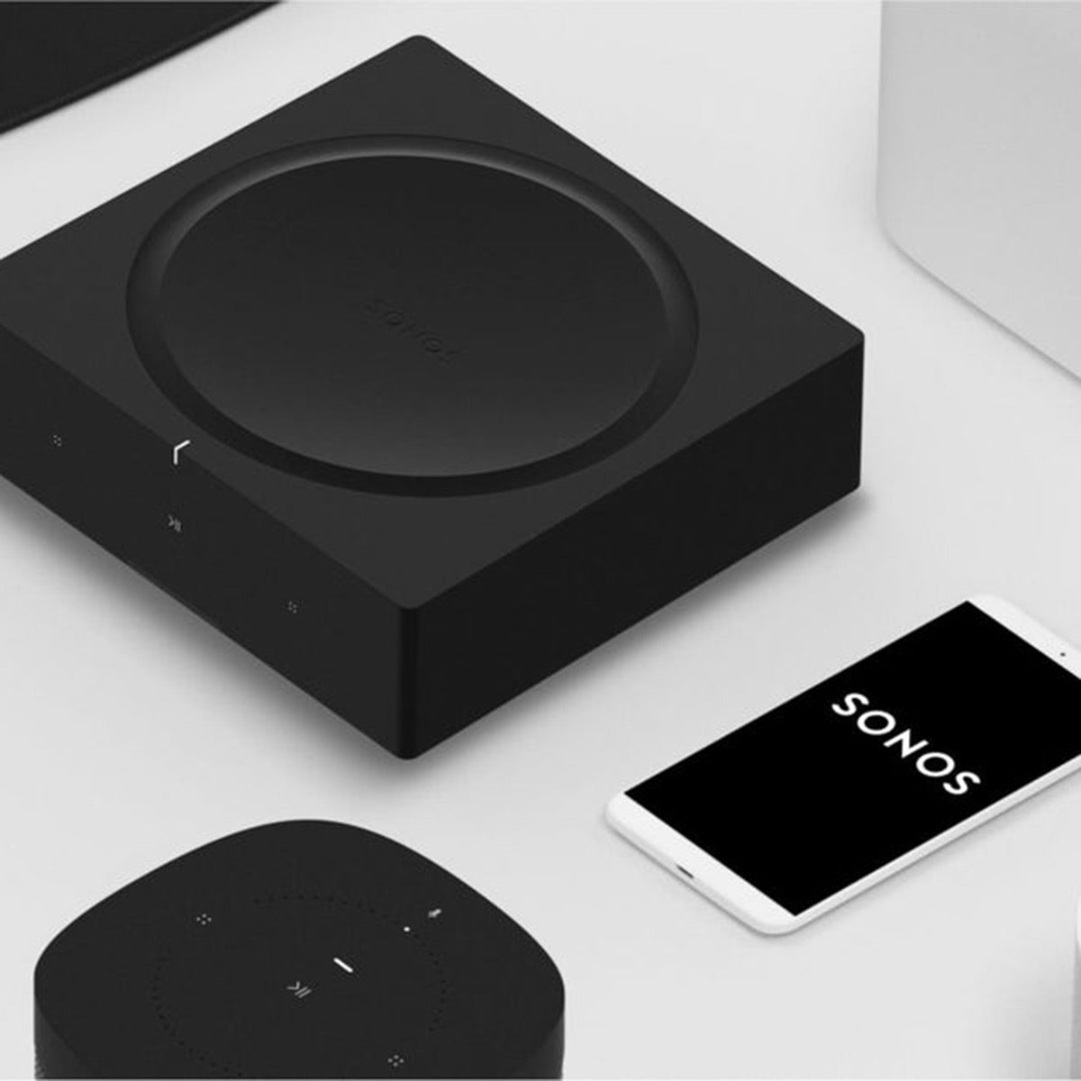 Victrola Stream Onyx Works with Sonos Wireless Turntable with Sonos Amp Wireless Hi-Fi Player