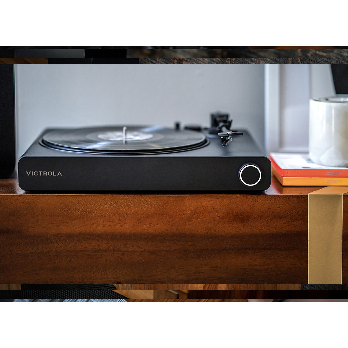 Victrola Stream Onyx Works with Sonos Wireless Turntable with Pair of Sonos Era 100 Wireless Smart Speaker (Black)