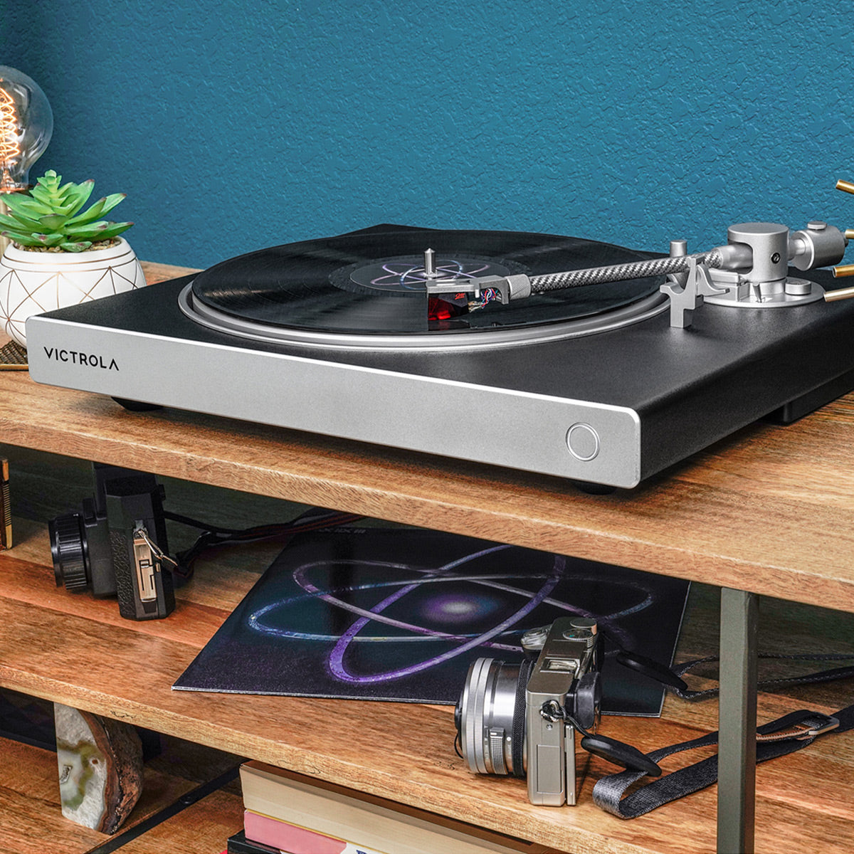 Victrola Hi-Res Carbon Bluetooth Turntable with aptX Adaptive Audio and Ortofon 2M Red Cartridge