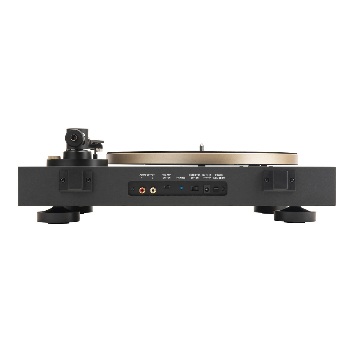 JBL Spinner BT Semi-Automatic Belt-Drive Turntable with Bluetooth 5.3 and Installed Audio Technica Cartridge (Black & Gold)