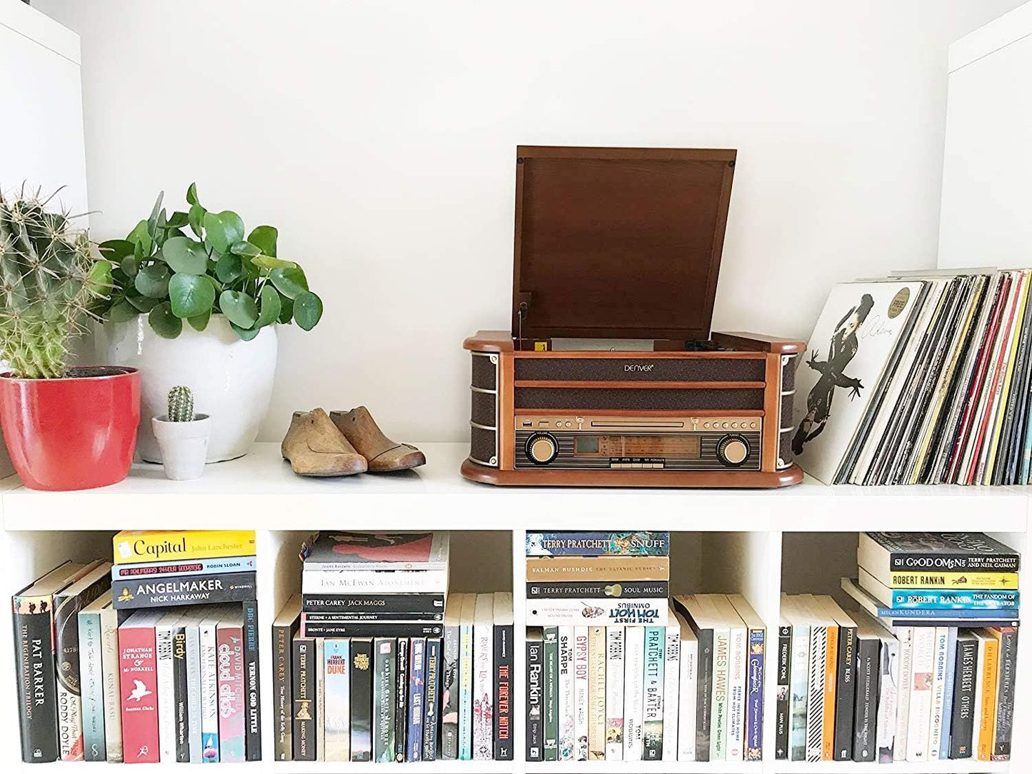 8-IN-1 HIFI STEREO SYSTEM WITH VINYL RECORD AND CD PLAYER