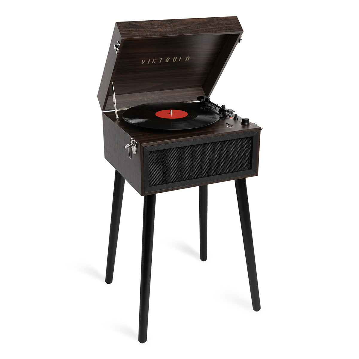 Victrola Liberty Bluetooth Record Player Stand with 3-Speed Turntable (Espresso)