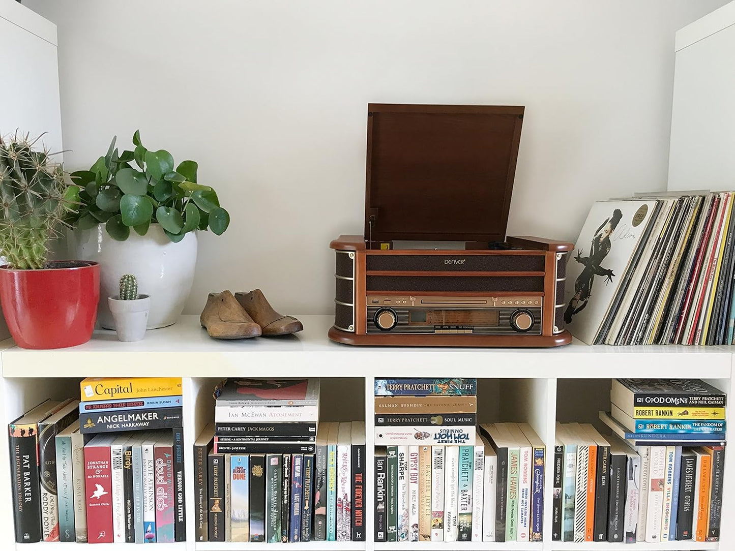 8-IN-1 HIFI STEREO SYSTEM WITH VINYL RECORD AND CD PLAYER