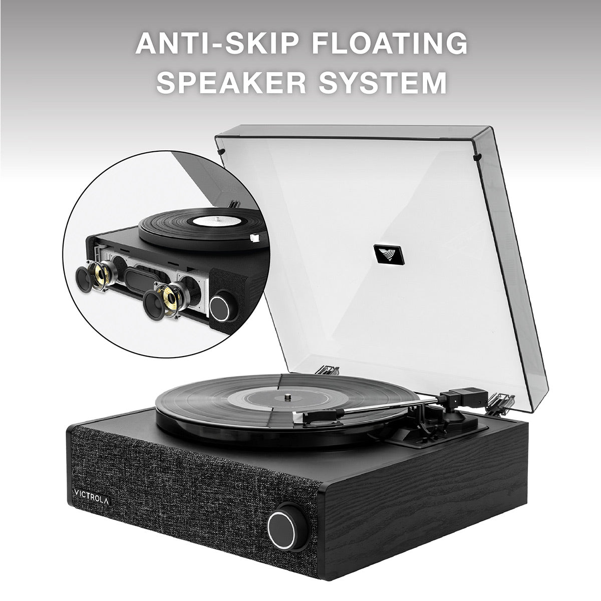 Victrola Eastwood LP Stereo Record Player with Bluetooth (Black)