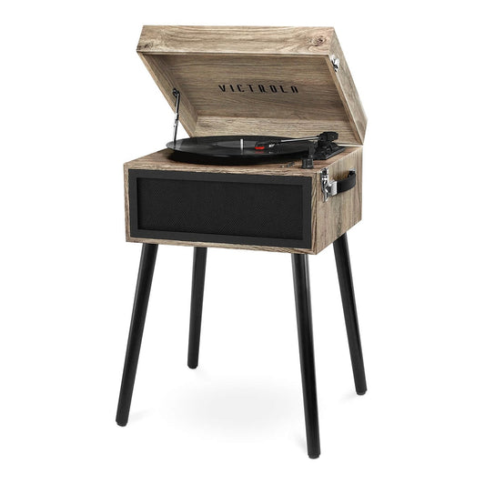 Victrola Liberty Bluetooth Record Player Stand with 3-Speed Turntable (Farmhouse Oatmeal)