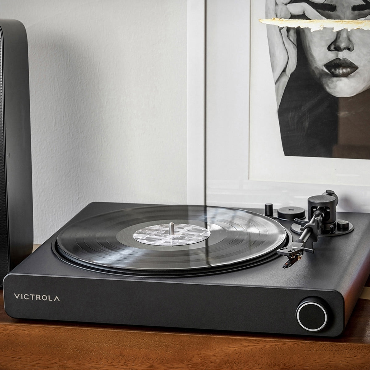 Victrola Stream Onyx 2-Speed Wireless Turntable - Works with Sonos