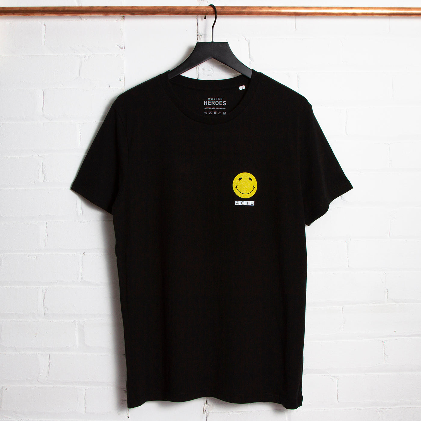 Acid Test Card Back Print - Tshirt - Black